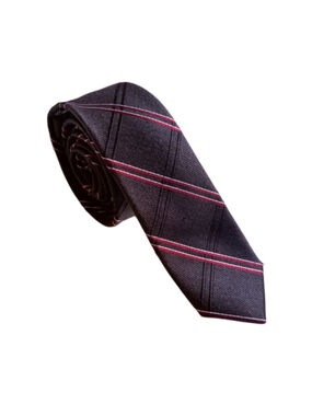 Express Men's Black Tie with Red Stripes